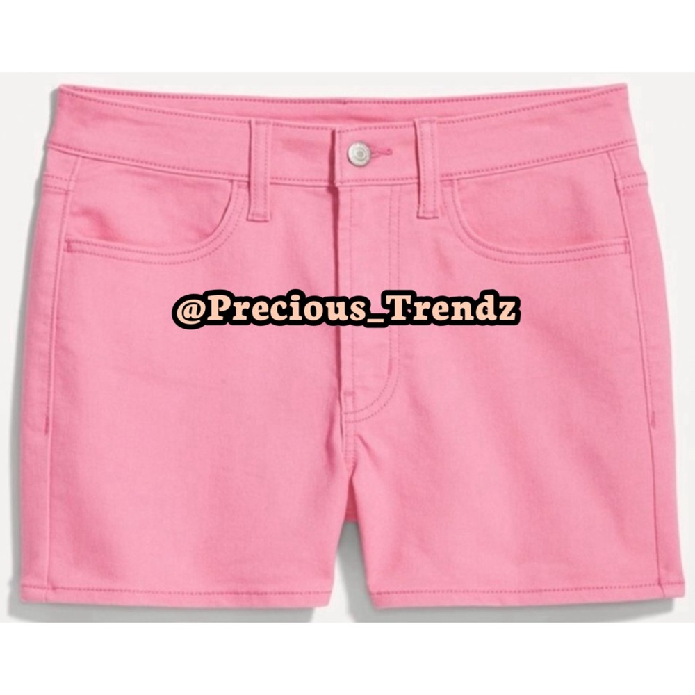 📦 Old Navy High-Waisted Wow Jean Shorts 3” Inseam Plus Size 20 Pink